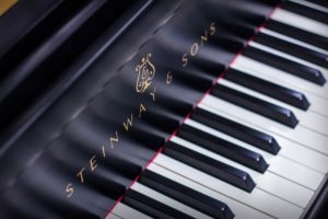 Steinway & Sons Fallboard Logo & Piano Keys | Restored Steinways by Chupp's Piano Service
