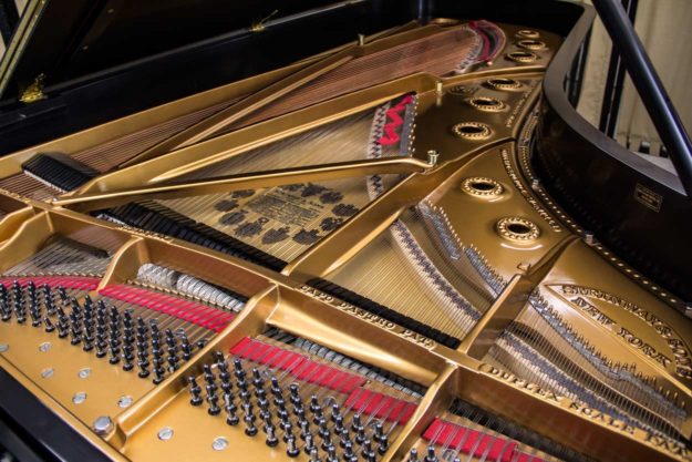Interior of Steinway Model D Grand Piano