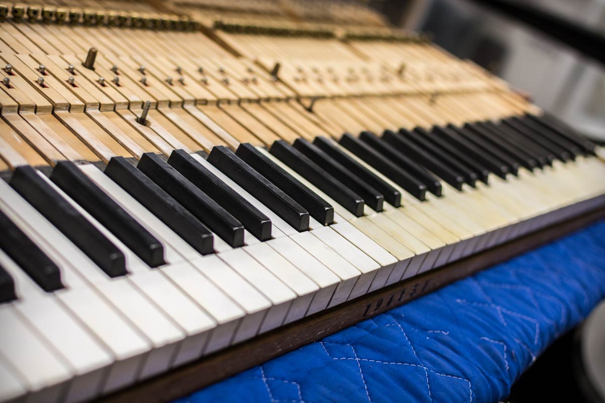 Ivory Piano Keytops Undergoing Restoration - Chupp's Piano Service