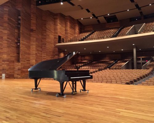 Steinway Model D Concert Grand on the Cheyenne Civic Center Stage | Restored Steinway Grand Pianos