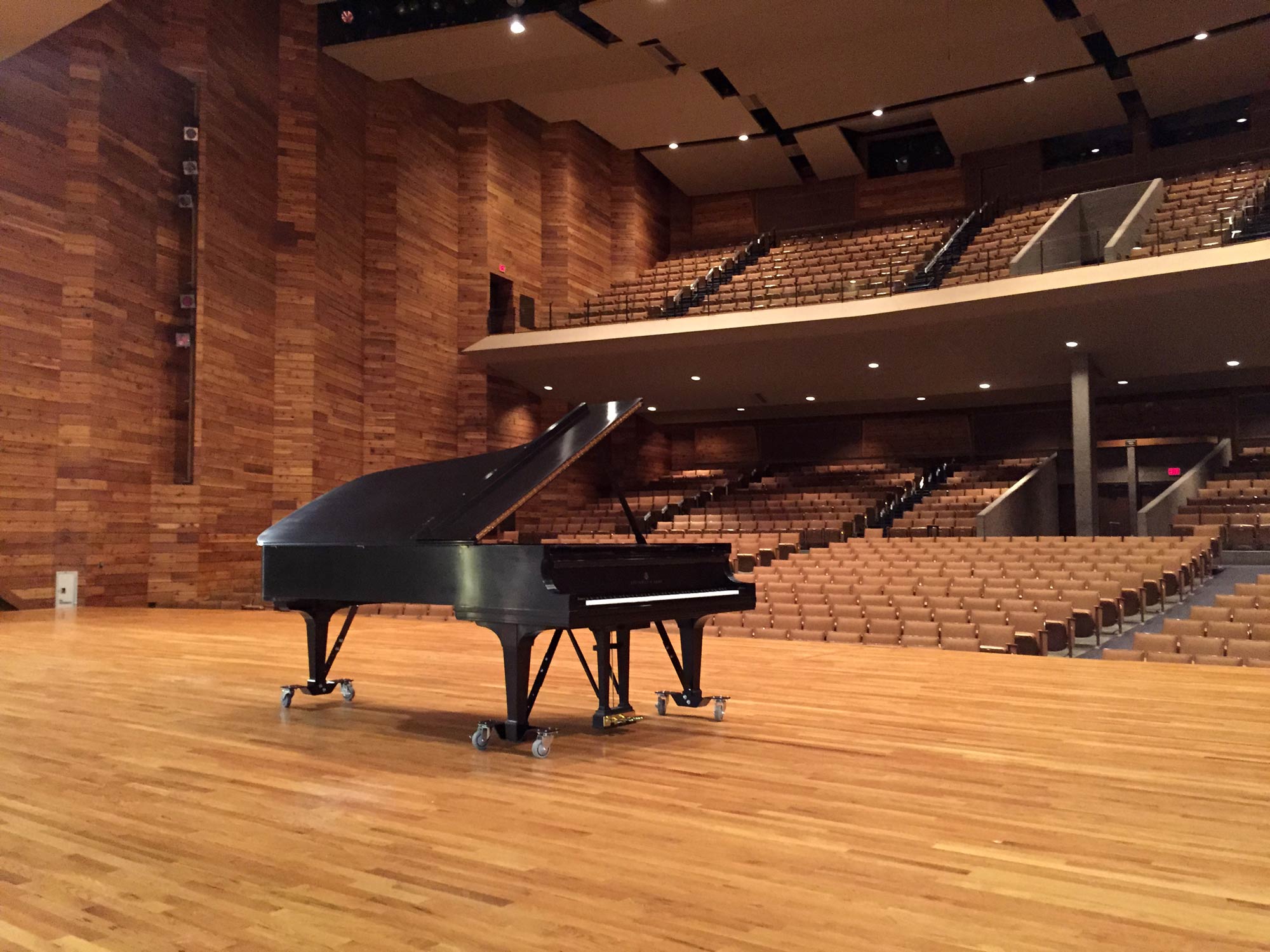 Steinway Concert Grand on the Cheyenne Civic Center Stage