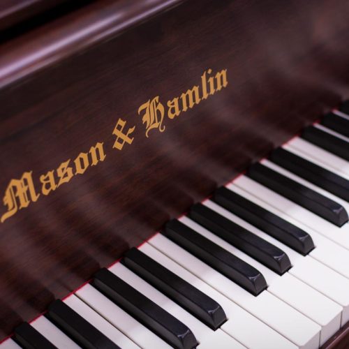 Mason & Hamlin Grand Pianos | Piano Restoration - Fallboard Logo