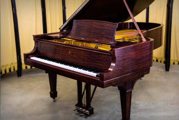 Steinway Model C Semi Concert Grand Piano in African Flame Mahogany | Fully Restored