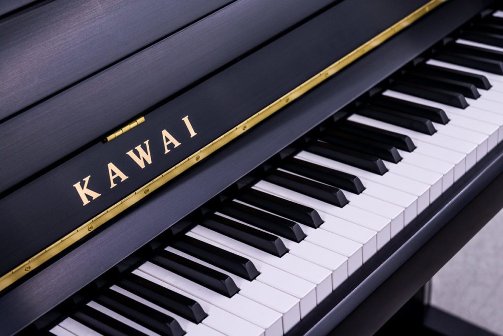 Kawai K-300 Upright Piano Fallboard Logo - Professional Upright Pianos