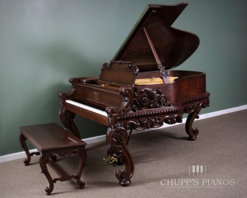 Steinway Model A-II Sketch #425 Grand Piano Tiger Oak Veneer | One of a Kind, Art Case Piano - Chupp's Piano Service