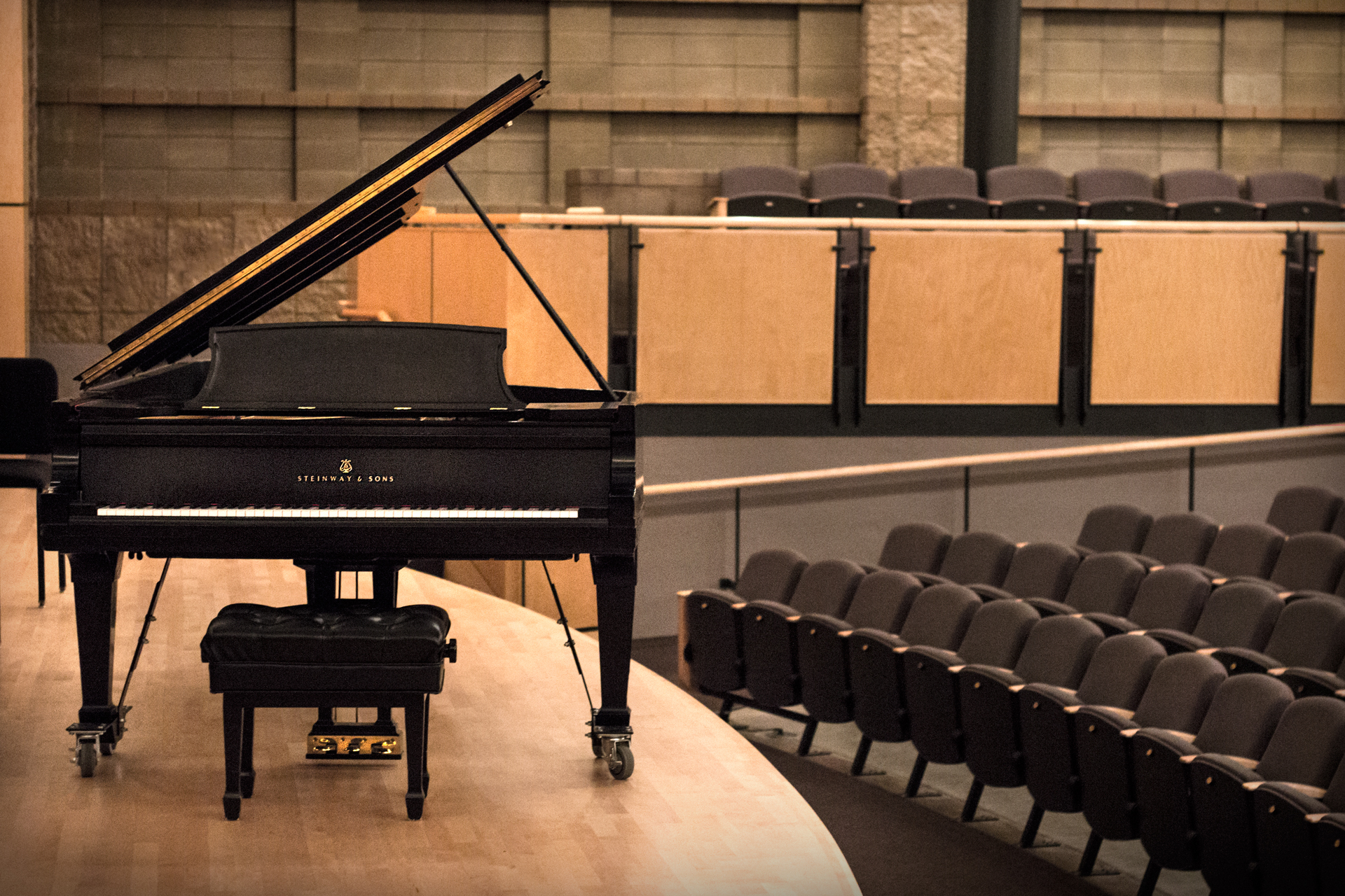 Steinway Model D Grand Piano - Goshen College Sauder Hall Stage - Goshen, Indiana