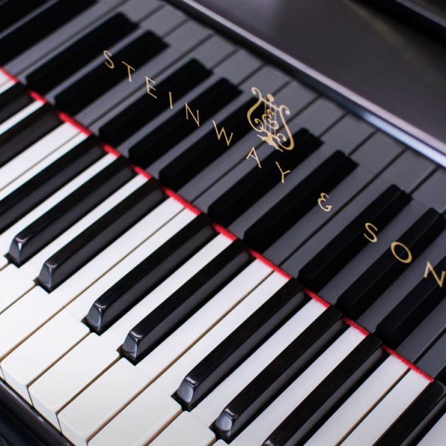 Steinway & Sons Fallboard Logo | Model M Grand Piano for Sale