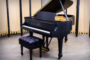 Steinway & Sons Model M Grand Piano #391145 - 1965 - Refinished Satin Ebony Piano