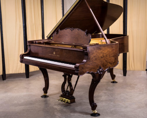 Steinway & Sons Model B #180473 Art Case Louis XV Grand Piano | Circassian Walnut Cabinet - Restored Piano