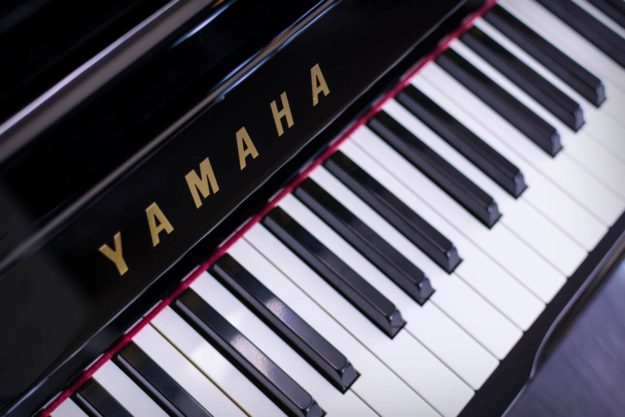 Yamaha Piano Logo - Brass Fallboard Logo - U10A Upright Piano