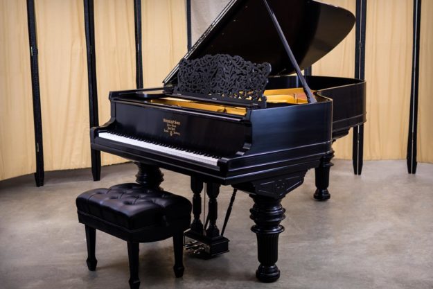 1896 Steinway Model B Grand Piano - Satin Ebony Victorian Art Case Cabinet
