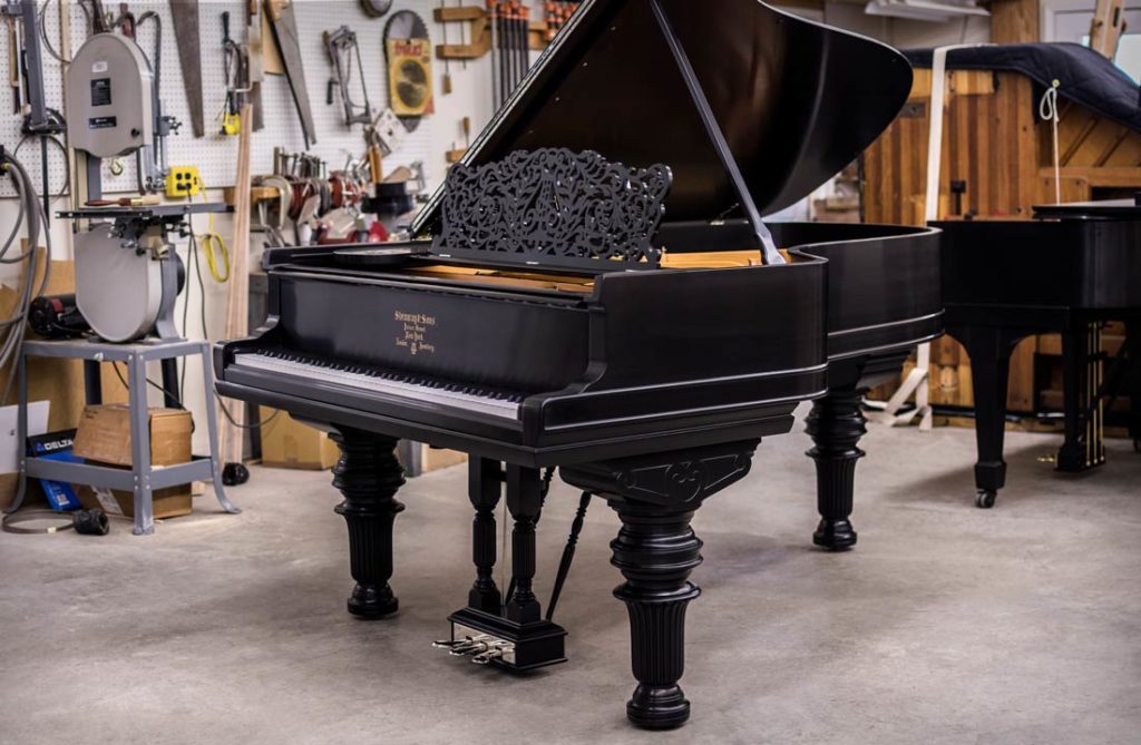 Vintage Steinway & Sons Model B Victorian Art Case Grand Piano - Chupp's Piano Service