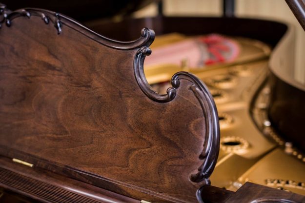 Art Case Steinway Model B Louis XV Music Desk - Circassian Walnut