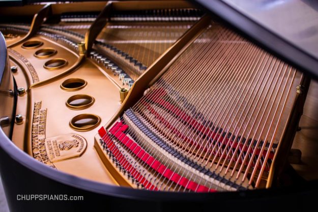 Interior of Baby Grand Piano - Steinway M #247097