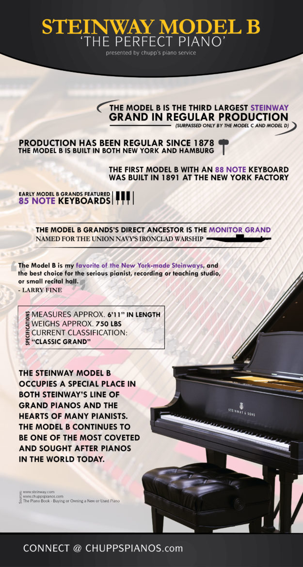 Quick Facts about the Steinway Model B Infographic Chupp's Pianos