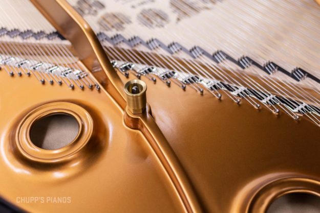 Interior of Steinway Model A-III Grand Piano #214713 - High Polished Ebony by Chupp's