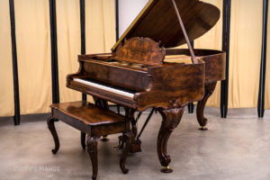 Kurtzmann & Co. Louis XV Grand Piano in Circassian Walnut - Fully Restored by Chupp's Piano Service