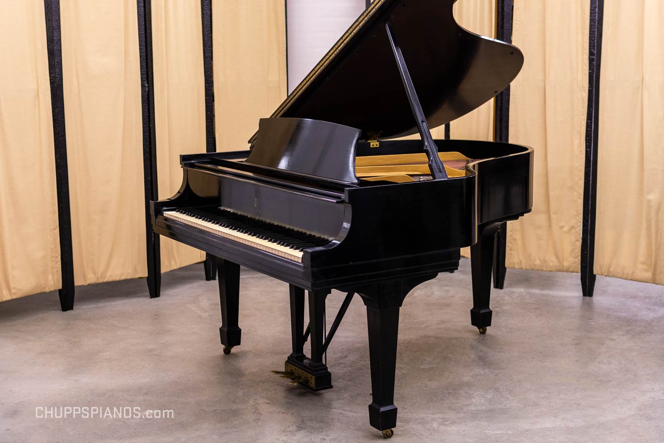 1968 Steinway & Sons Model M Grand Piano - Satin Ebony - For Sale.