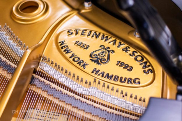 Steinway & Sons Model L #528827 - Plate Logo on Cast Iron Plate
