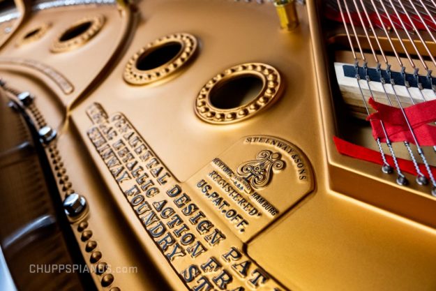 Hand Lettered Detail - 1906 Steinway Model A, Style II Art Case Grand Piano - Louis XV Style Cabinet