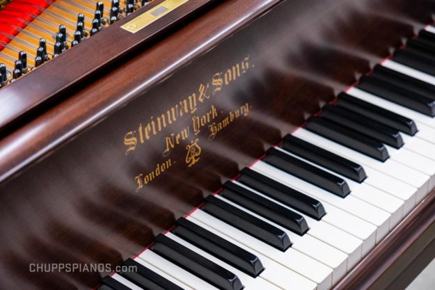 1906 Steinway Model A, Style II Art Case Grand Piano - Louis XV Style Cabinet - Keys and Victorian Fallboard Logo Decal