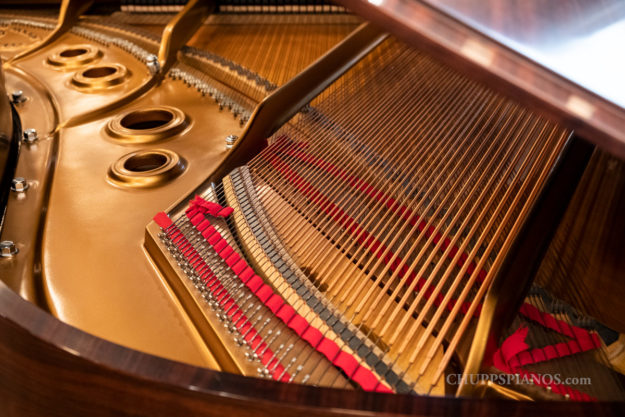 2000 Steinway & Sons Model L Baby Grand Piano #555900 - Santos Rosewood Veneer - Art Case/Crown Jewel - Interior Belly