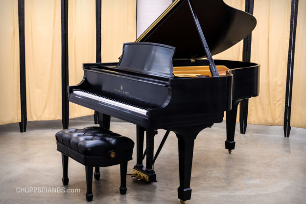 Steinway & Sons Model L Grand Piano in Satin Ebony - Excellent Condition for Sale