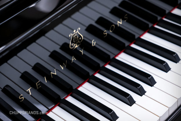 2007 Steinway & Sons Model O Grand Piano #583659 - Polished Ebony Cabinet - Original Condition Steinway Piano - Fallboard Logo