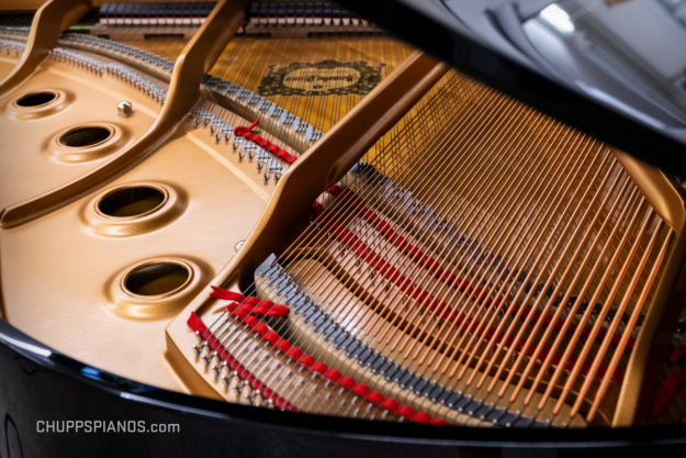 2003 Yamaha GC-1 Grand Piano #6045795 - Ebony - For Sale from Chupp's Pianos - Tail Section of Piano