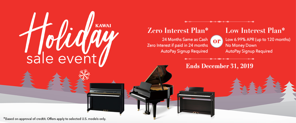 Kawai Holiday Sales Event - Chupp's Piano Service