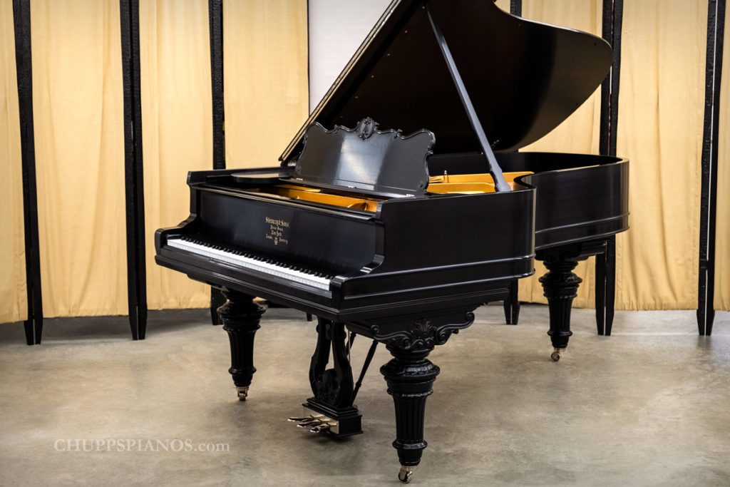 1906 Art Case Black Steinway & Sons Model B Grand Piano - Ice Cream Cone Legs - Fully Restored Grand Piano - Chupp's Piano Service