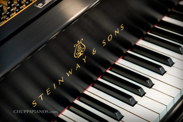 1925 Steinway & Sons Model M Baby Grand Piano #237607 - Fully Restored - Ivory Keytops and Fallboard Logo Decal