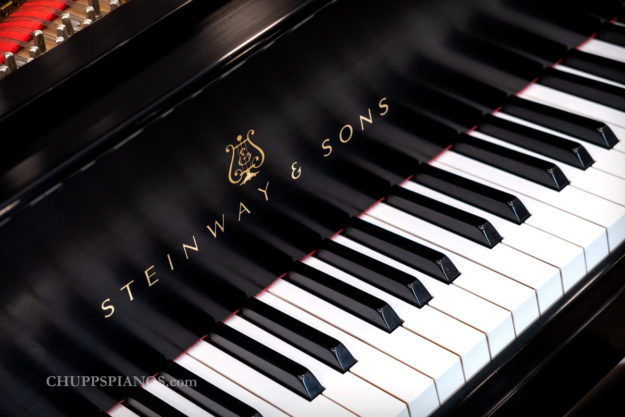 1994 Steinway & Sons Model L Grand Piano - Satin Ebony - Fallboard