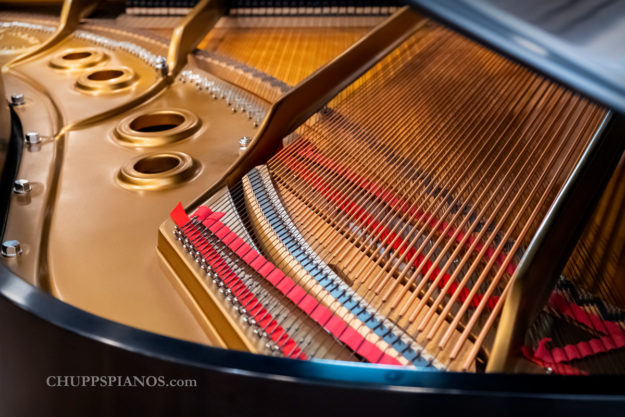 Tail Section of 1994 Steinway & Sons Model L Grand Piano - Satin Ebony