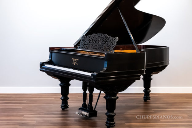 1893 Steinway Model C Semi-Concert Grand Piano | Satin Ebony - Fully Rebuilt/Restored - Vintage Steinway & Sons