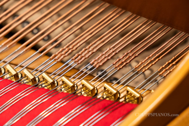 1949 Steinway & Sons Model D Concert Grand Piano #329504 - Agraffes and Bass Strings