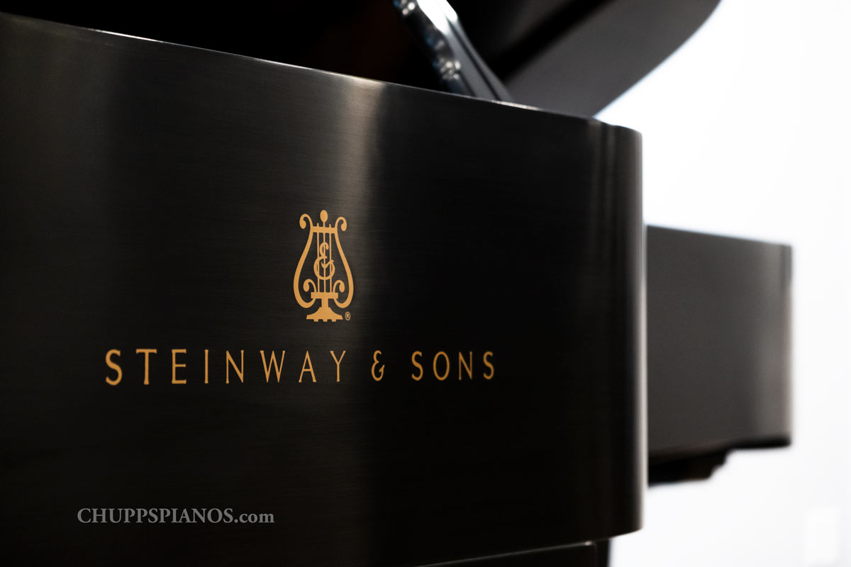 1949 Steinway & Sons Model D Concert Grand Piano #329504 - Side Decal - Steinway & Sons Logo