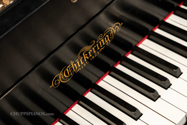 Chickering - Est. 1823 - Fallboard Logo Decal and Ivory Keytops - Chickering Brand Piano Company