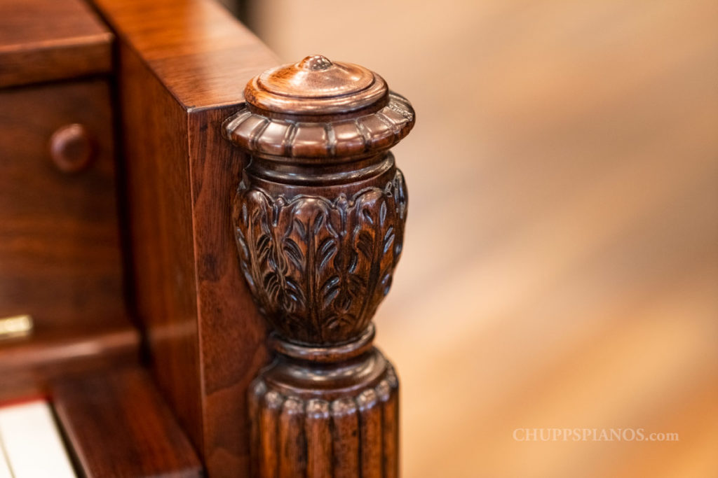 1957 Steinway & Sons Model 45 Vertical/Upright Piano - Walnut -Art Case Piano Restoration - Carvings