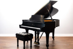 2003 Steinway & Sons Model L Grand Piano | 567682 - Satin Ebony - Pre-Owned Steinway with QRS PNOmation System Installed - Steinway Player Piano - Chupp's Piano Service