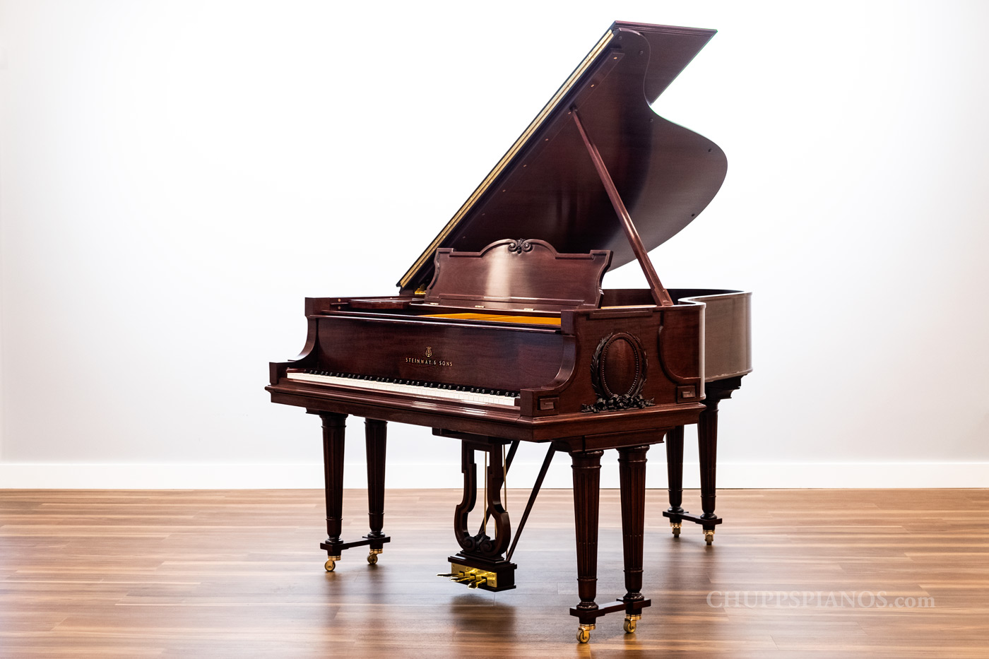 1917 Steinway & Sons Model O Art Case Hand Carved Louis XVI Grand Piano - Walnut - Piano Restoration by Chupp's Pianos