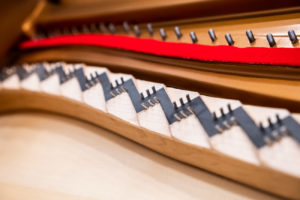 Soundboard Bridges - New Bridge Pins Installed - Piano Restoration Behind the Scenes