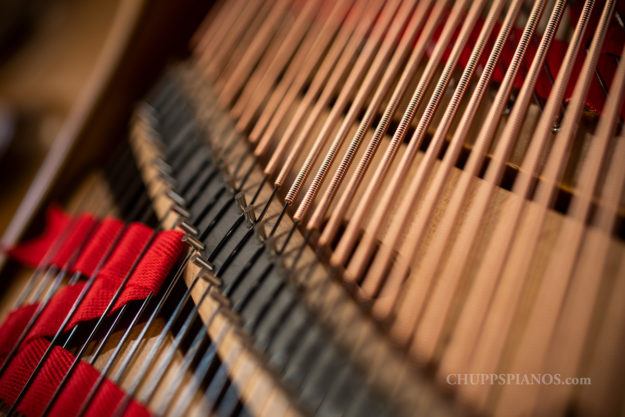 Copper Bass Strings - Steinway Model L Grand Piano - Restored Grand Piano #240434