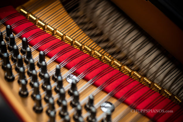 Brass Agraffes, Tuning Pins, Strings - Steinway & Sons Model L Vintage Grand Piano #240434