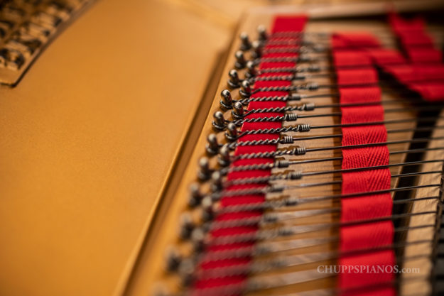 Plate Hitch Pins - Steinway & Sons Model L Grand Piano #240434 - Vintage Piano Restoration by Chupp's Piano Service, Inc.