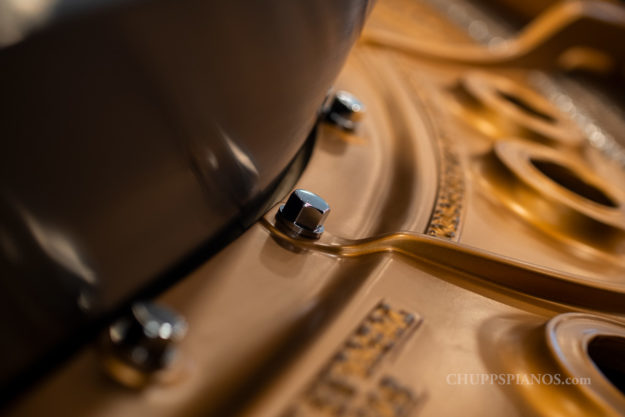 Cast Iron Plate Bolts - Steinway & Sons Model L Grand Piano - Ebony Piano by Chupp's Piano Service, Inc.