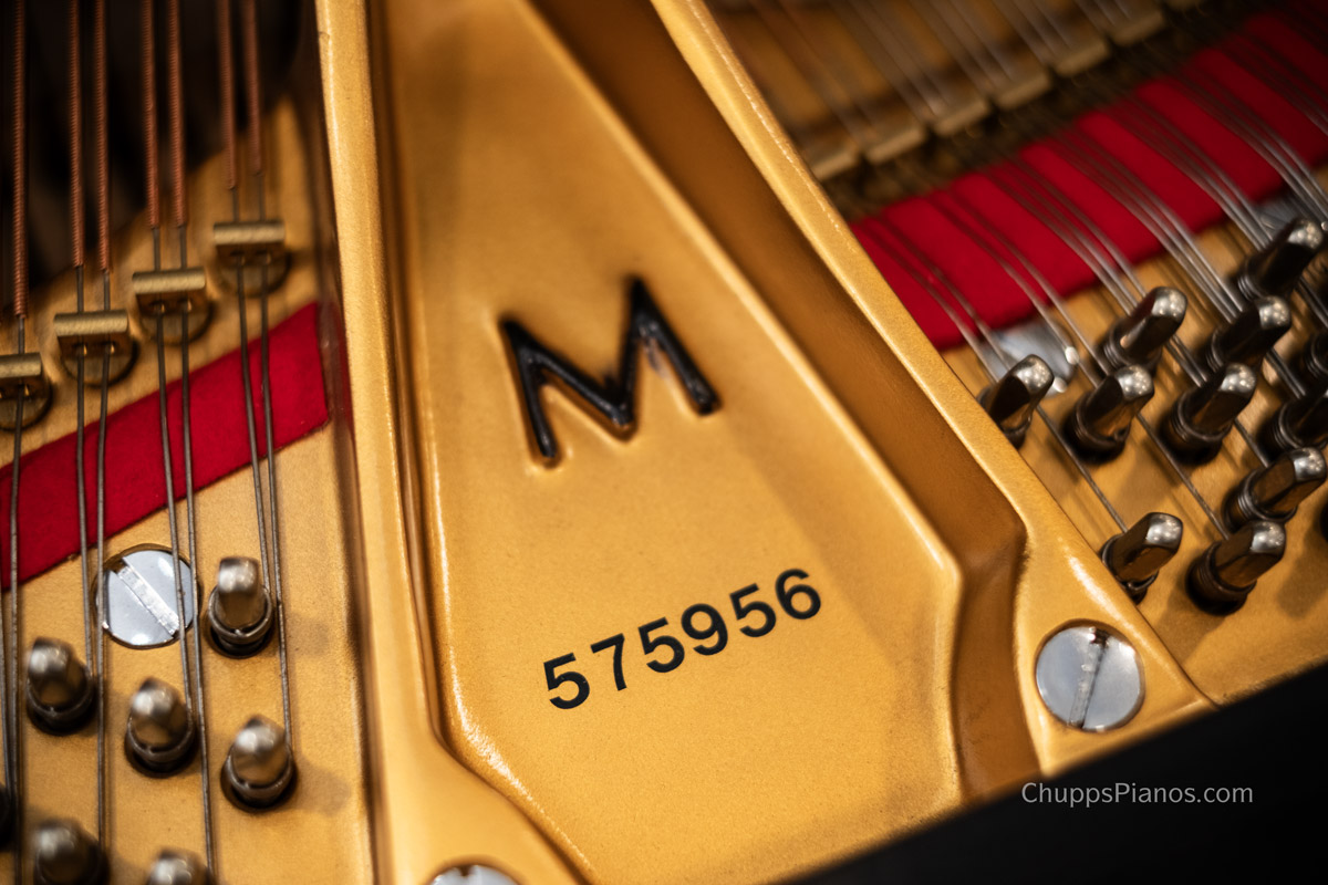 2005 Steinway & Sons Model M Grand Piano #575956 - Satin Ebony - Ash Tray-Serial Number