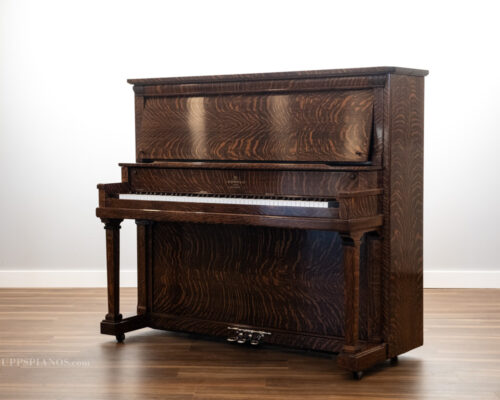 Kurtzmann Upright Piano #44626 - Quartersawn Oak - Art Case Vertical Piano - Restored by Chupp's Piano Service